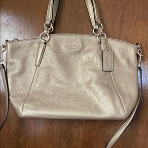 Coach Gold Pebbled Crossbody Bag